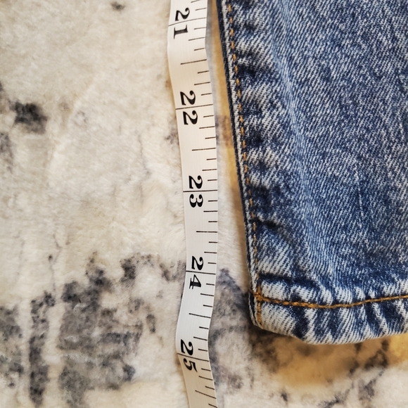 GAP Kid's Girl's Blue Jeans distressed Girlfriend fit - Size 12 adjustable waist - Picture 11 of 12